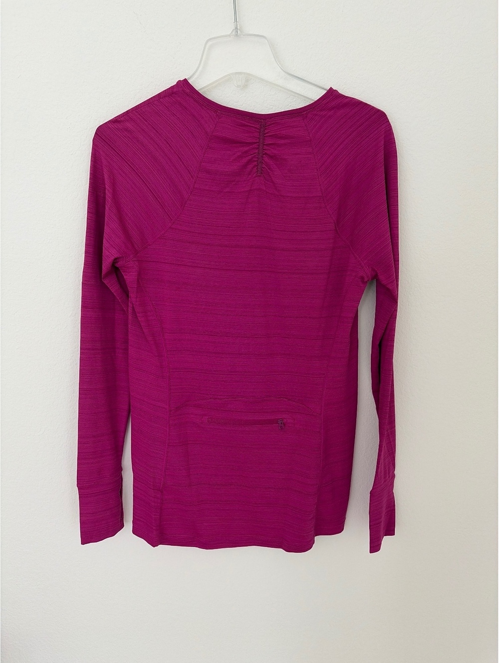 Athleta Pacifica Magenta UPF Swim Rashguard Long Sleeve 1/2 Zip Top Size Large - Picture 2 of 4